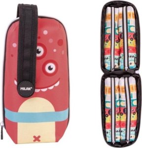 Multipiórnik z 4 piórnikami Aliens czerwony MILAN 7