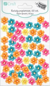 Kwiaty papierowe nasycone 1cm 60szt 2