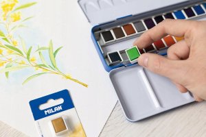 Piórnik Milan Metalowa kasetka na 24 kostki bez zawartości MILAN 3