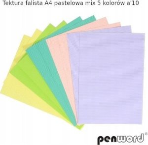 Tektura A4 falista pastelowa 10szt 1
