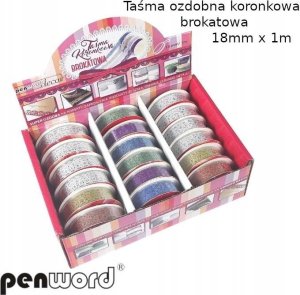 Taśma ozdobna koronkowa brokat 18mmx1m (18szt) 1