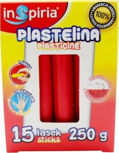 Plastelina czerwona 15 lasek 250g 1
