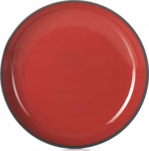 SOLID talerz 23,5 cm, czerwono-czarny 1
