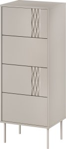 Cama Meble Komoda 4S TRESSE 50x40x125 kaszmir mat 2