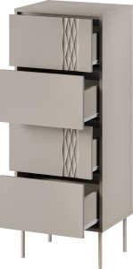Cama Meble Komoda 4S TRESSE 50x40x125 kaszmir mat 4