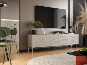 Cama Meble Szafka RTV SIENA 200x40x60 kaszmir mat 5