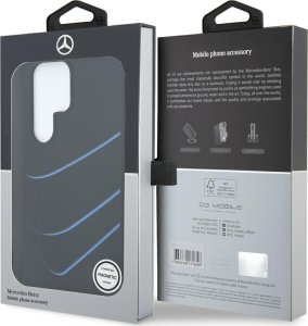 Etui Mercedes Silicone Contrasted Curves  MagSafe do Samsung Galaxy S25 Ultra czarny 8