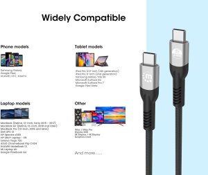 Kabel USB Manhattan USB-C - USB-C 2 m Czarny (356381) 2