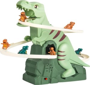LeanToys Tor Zjeżdżalnia Wspinaczka Dinozaurów Kolejka Światła Dźwięki LEAN Toys 2