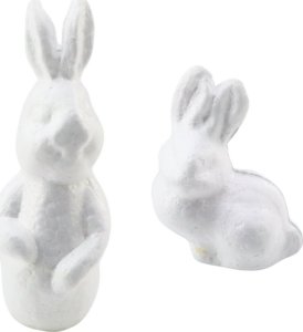 LeanToys Zestaw Do Malowania Styropianowych Ozdób 4 Zające Farby Pędzelek LEAN TOYS 2