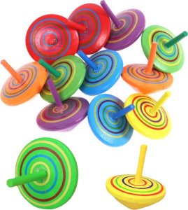 Mini Bączek Kolorowy Drewninany Zabawka Zręcznościowa 4cm LEAN Toys 2