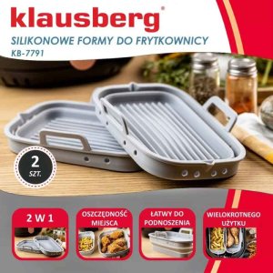 Klausberg Zestaw wkładów silikonowych do pieczenia w frytkownicy, 14,5x20,6cm, 2 sztuki (KB-7791) 2