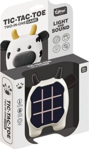 LeanToys Gra Elektroniczna 3w1 Kółko i Krzyżyk Memory Krowa Biało Czarna LEAN Toys 5