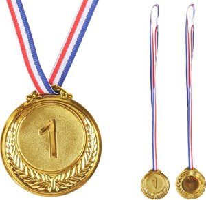 Złoty Medal Pierwsze Miejsce Nagroda Trofeum Cynkowy 6,5cm LEAN Toys 1