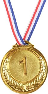 Złoty Medal Pierwsze Miejsce Nagroda Trofeum Cynkowy 6,5cm LEAN Toys 2