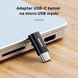 Adapter USB Unitek A1050ABK03 USB-C - MicroUSB Czarny  (A1050ABK03) 9