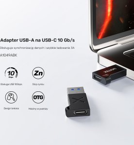 Adapter USB Unitek A1049ABK01 USB-A - USB-C Czarny  (A1049ABK01) 16