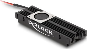 DeLOCK Odbiornik ciepła z wentylatorem do M.2 SSD 2280 czarny 2