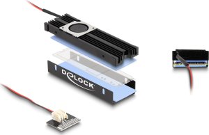 DeLOCK Odbiornik ciepła z wentylatorem do M.2 SSD 2280 czarny 6