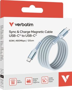 Kabel USB Verbatim USB-C - USB-C 1.2 m Niebieski (31852) 7