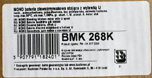 BMK_268K / KUCHINOX / MONO / BAT. ZLEW 1-OTW Z WYLEWKĄ U / 7