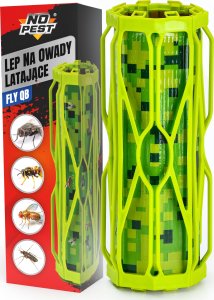 NO PEST Pułapka lepowa Lep Pułapka na Muchy Osy Muszki Owocówki Komary Ziemiórki i Inne Owady z Silnym Klejem 2