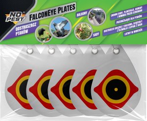 NO PEST Odstraszacz Ptaków Szpaków Kosów Gołębi Dzięciołów Odblaskowe Zawieszki "FalconEye Plates" (5 szt) 2