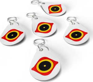 NO PEST Odstraszacz Ptaków Szpaków Kosów Gołębi Dzięciołów Odblaskowe Zawieszki "FalconEye Plates" (5 szt) 7