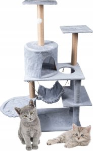 Drapak dla kota legowisko wieża domek 5 poziomów szary 11