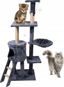 Drapak dla kota legowisko wieża domek drabinka 5 poziomów grafitowy 10