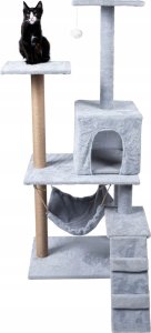 Drapak dla kota legowisko wieża domek schodki 4 poziomy szary 3