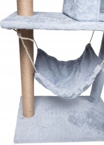 Drapak dla kota legowisko wieża domek schodki 4 poziomy szary 5