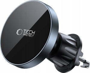 TECH-PROTECT MM15W-V5 MAGNETIC MAGSAFE CD & VENT CAR MOUNT WIRELESS CHARGER 15W BLACK/BLACK 4