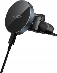 TECH-PROTECT MM15W-V5 MAGNETIC MAGSAFE CD & VENT CAR MOUNT WIRELESS CHARGER 15W BLACK/BLACK 5