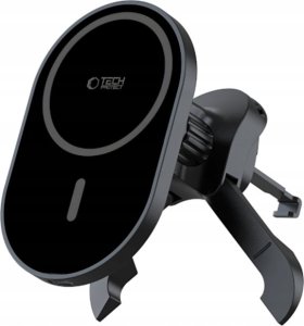TECH-PROTECT MM15W-V6 MAGNETIC MAGSAFE STABLE VENT CAR MOUNT WIRELESS CHARGER 15W BLACK/BLACK 3