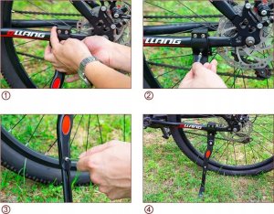 Nóżka do Roweru Stopka Rowerowa Podpórka Boczna Rama Aluminiowa Regulowana 8