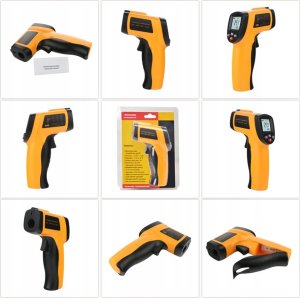 PIROMETR LASEROWY BEZDOTYKOWY -50+550C EMISYJNOŚĆ 12