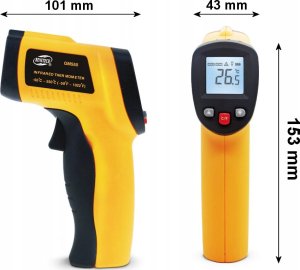 PIROMETR LASEROWY BEZDOTYKOWY -50+550C EMISYJNOŚĆ 7