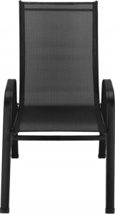Krzesła ogrodowe 2 szt. zestaw metalowe do 120 kg, na taras balkon czarne UNIWERSALNY 13