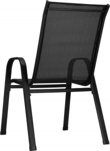 Krzesła ogrodowe 2 szt. zestaw metalowe do 120 kg, na taras balkon czarne UNIWERSALNY 18