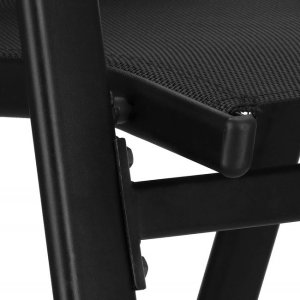 Krzesła ogrodowe 2 szt. zestaw metalowe do 120 kg, na taras balkon czarne UNIWERSALNY 21