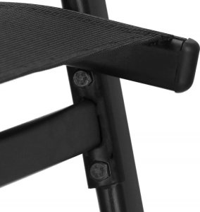 Krzesła ogrodowe 2 szt. zestaw metalowe do 120 kg, na taras balkon czarne UNIWERSALNY 8