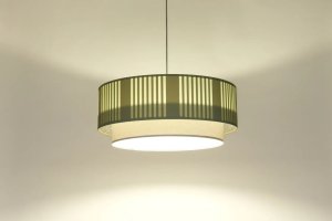 Lampa wisząca DUO LAMI LINE 70x28 zielona/kremowa BPS KONCEPT 7
