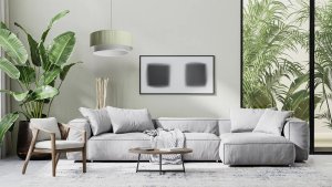 Lampa wisząca DUO LAMI LINE 70x28 zielona/kremowa BPS KONCEPT 8