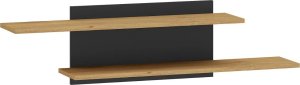 Półka wisząca BRONX 115cm dąb/czarna ML MEBLE 1