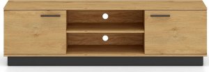 Szafka RTV BRONX 2D 170cm dąb/czarna ML MEBLE 2