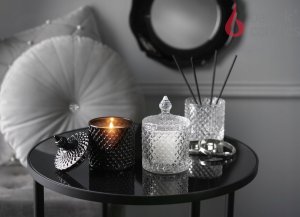 Prabangi parfumuota Glamorous HEMATITE žvakė su sojų vašku 1