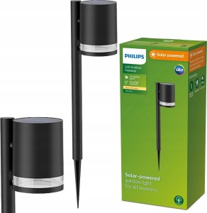 Fyce Trädgårdslampa Rak Solcell Ultra Efficient LED 200lm Svart 1