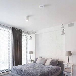Elro LAP-SIKKERHED Czujnik dymu EI-146 230V z 9V baterią lydgiver 85 dB może być połączony dla mienia prywatnego 5-letnia gwarancja Zatwierdzony EN 14604 3