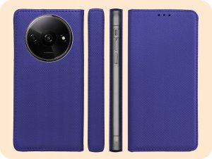 Hello Case ETUI Z KLAPKĄ DO XIAOMI REDMI A3 GRANATOWE ZAMYKANE MAGNETYCZNE KABURA CASE 6